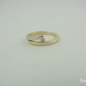 smeedring-bicolor-wit-geel-diamant